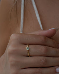 Juju Ring * Green Amethyst * Gold Plated 18k * BJR330