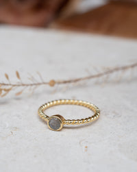 Juju Ring * Labradorite * Gold Plated 18k * BJR328 * Bycila