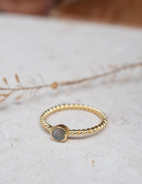 Juju Ring * Labradorite * Gold Plated 18k * BJR328