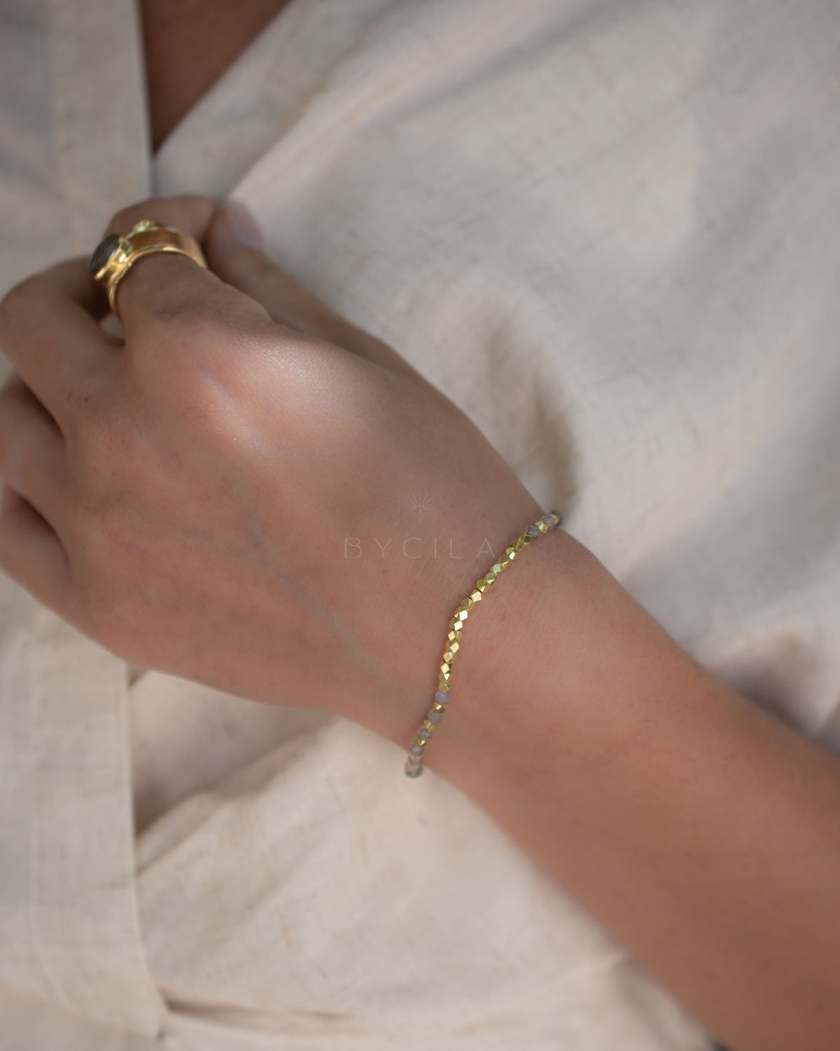 Clarisse Bracelet * Labradorite * Gold Plated * BJB075