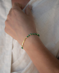 Clarisse Bracelet * Green Onyx * Gold Plated * BJB074