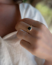 Tessy Ring * Black Onyx * Gold Plated * BJR339