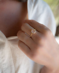 Tessy Ring * Rose Quartz * Gold Plated 18K * BJR337