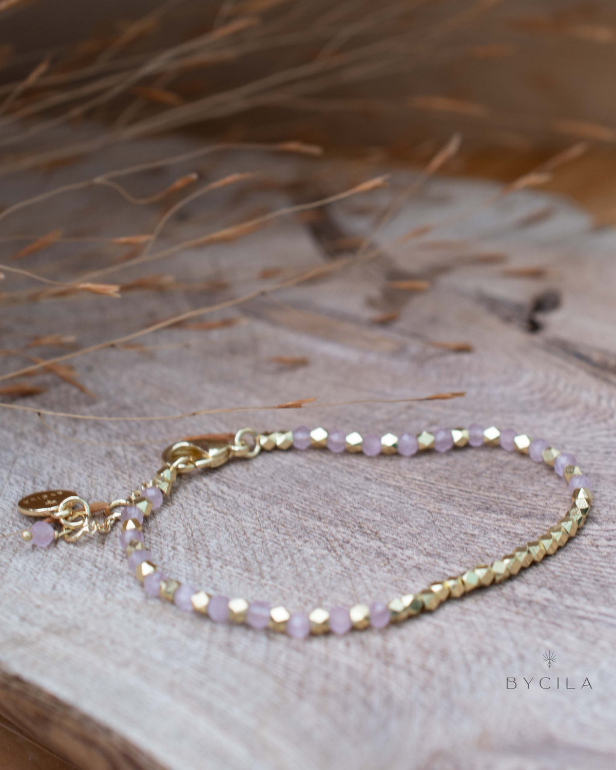 Clarisee Bracelet * Rose Quartz * Gold Plated * BJB076