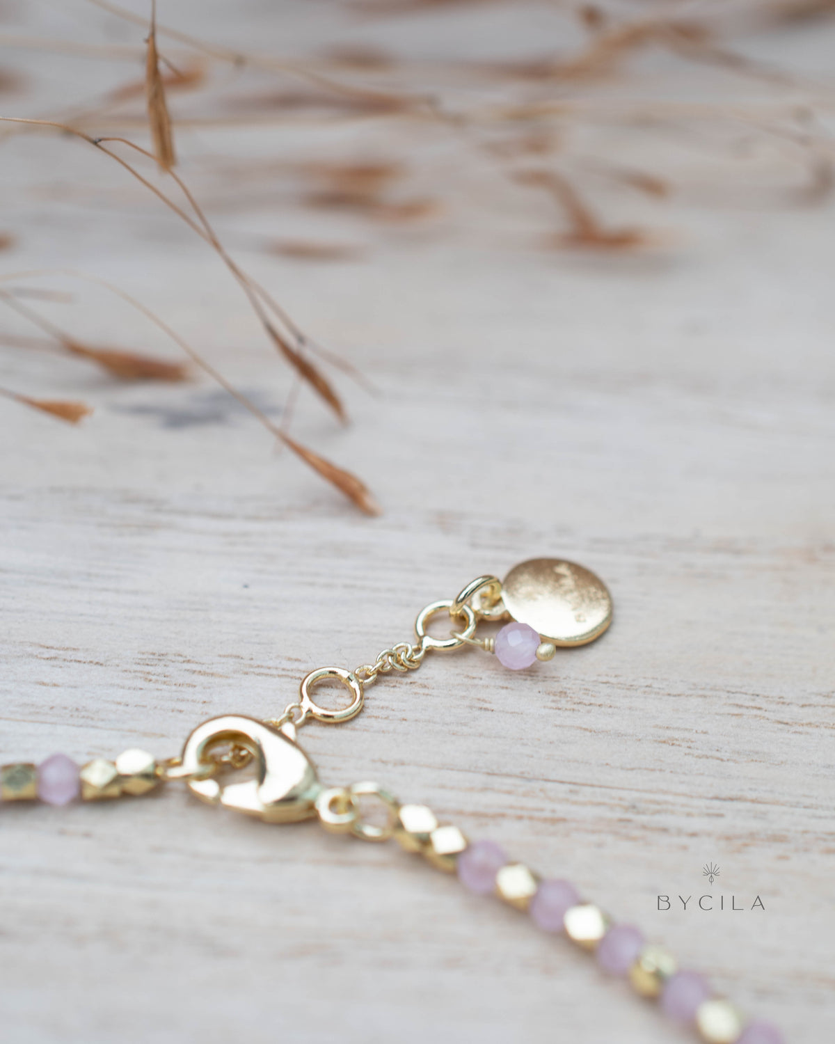 Clarisee Bracelet * Rose Quartz * Gold Plated * BJB076