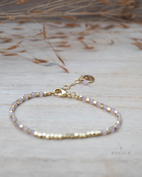 Clarisee Bracelet * Rose Quartz * Gold Plated * BJB076