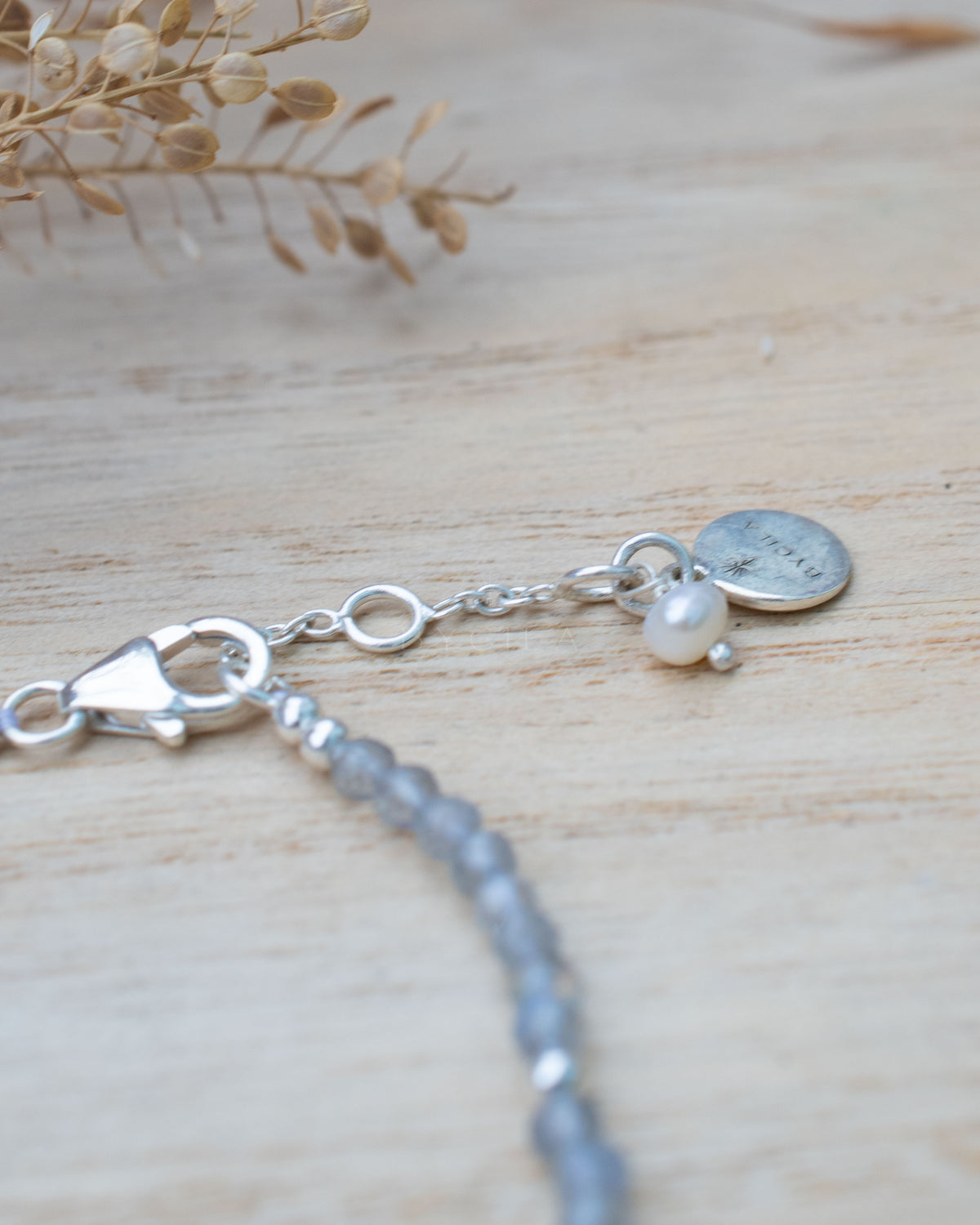Jess Bracelet * Labradorite & Fresh Water Pearl * Gold Plated or Sterling Silver 925 * BJB068