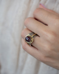 Cassie Ring * Ruby * Sterling Silver and Gold Plated over Sterling Silver * BJR206