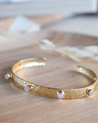Rose Quartz Bracelet * Gold Plated 18k * BJB061