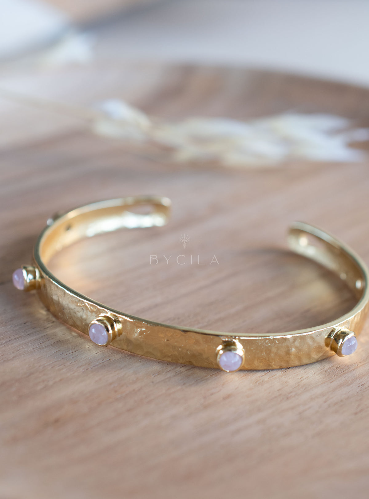 Rose Quartz Bracelet * Gold Plated 18k * BJB061