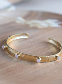 Rose Quartz Bracelet * Gold Plated 18k * BJB061