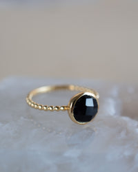 Tessy Ring * Black Onyx * Gold Plated * BJR339