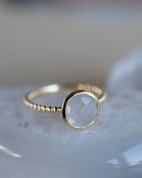 Tessy Ring * Rainbow Moonstone * Gold Plated 18k * BJR335