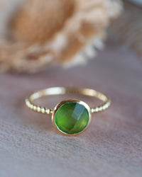 Tessy Ring * Peridot hydro * Gold Plated * BJR336