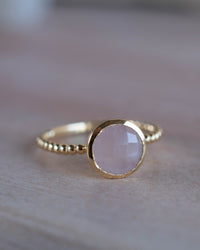 Tessy Ring * Rose Quartz * Gold Plated 18K * BJR337