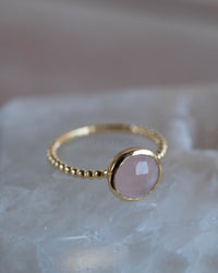 Tessy Ring * Rose Quartz * Gold Plated 18K * BJR337