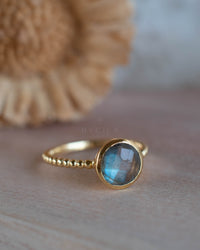 Tessy Ring * Labradorite * Gold Plated 18k * BJR333