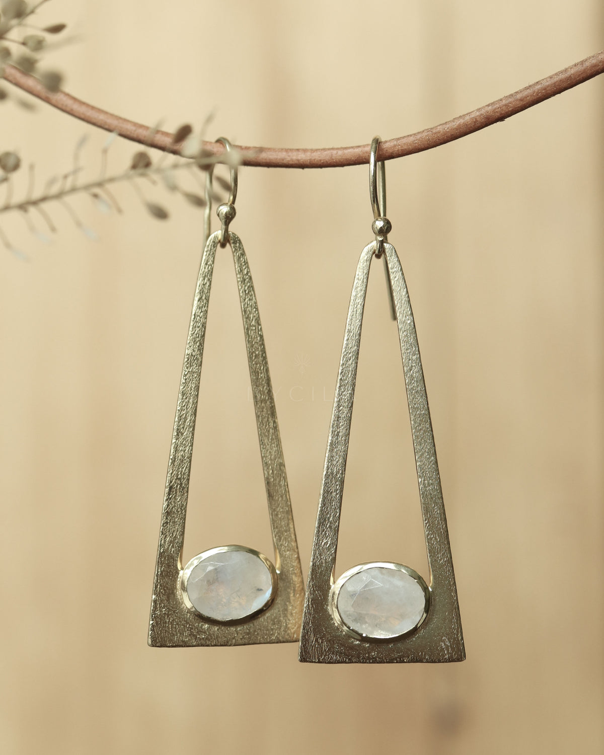 Lucia Earrings * Moonstone* Gold Plated * BJE279