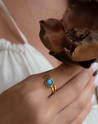Rainbow Labradorite Ring * Gold Ring * Gemstone * Gold Plated * Statement *Bridal *Wedding * Natural * Thin *Handmade BJR325