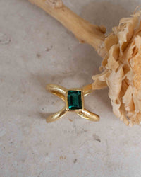 Green Tourmaline hydro Ring * 18k Gold Plated Ring * Statement Ring * handmade * Modern Ring * Boho * BJR317
