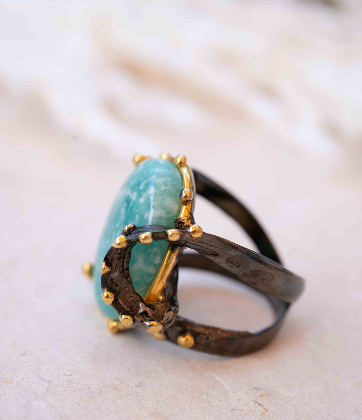 Sanem Ring * Amazonite * Sterling Silver 925 *SBJR054