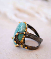 Sanem Ring * Amazonite * Sterling Silver 925 *SBJR054