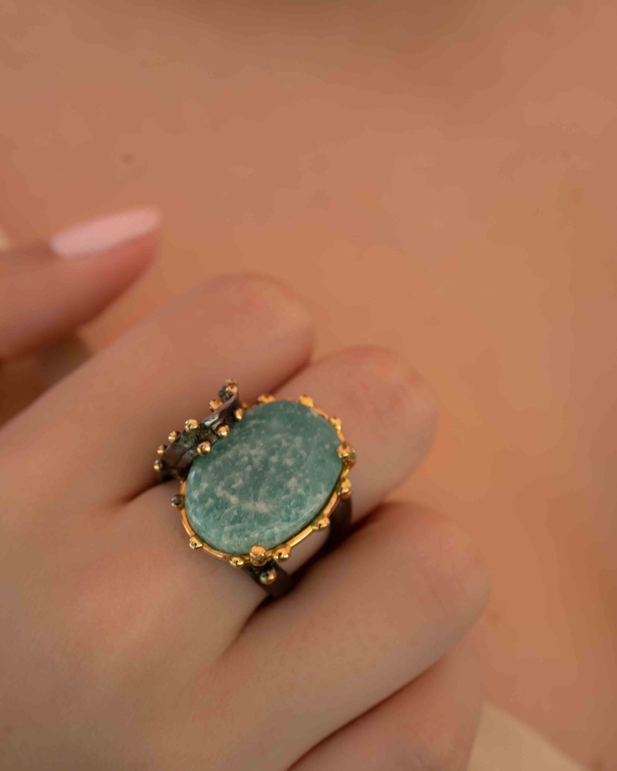 Sanem Ring * Amazonite * Sterling Silver 925 *SBJR054