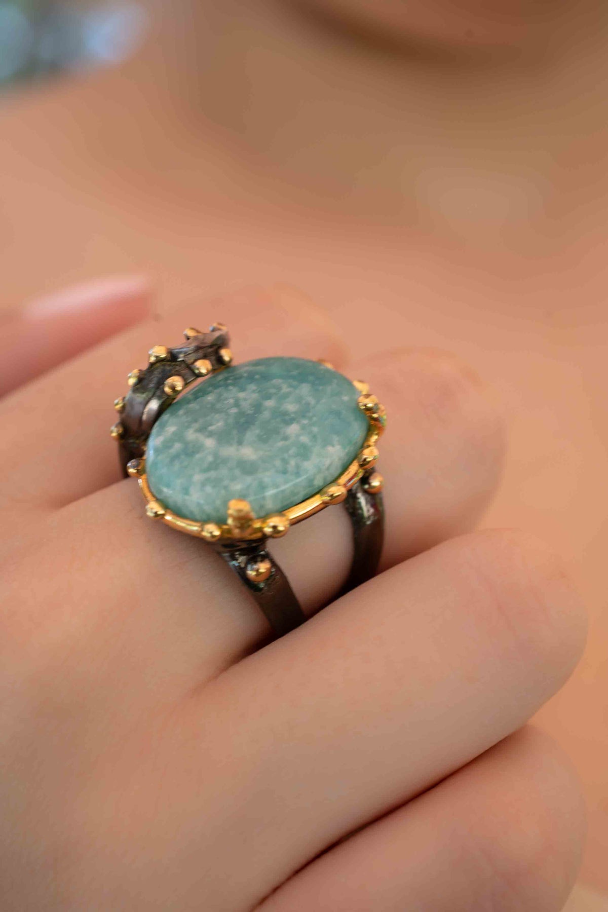 Sanem Ring * Amazonite * Sterling Silver 925 *SBJR054