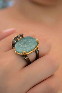 Sanem Ring * Amazonite * Sterling Silver 925 *SBJR054