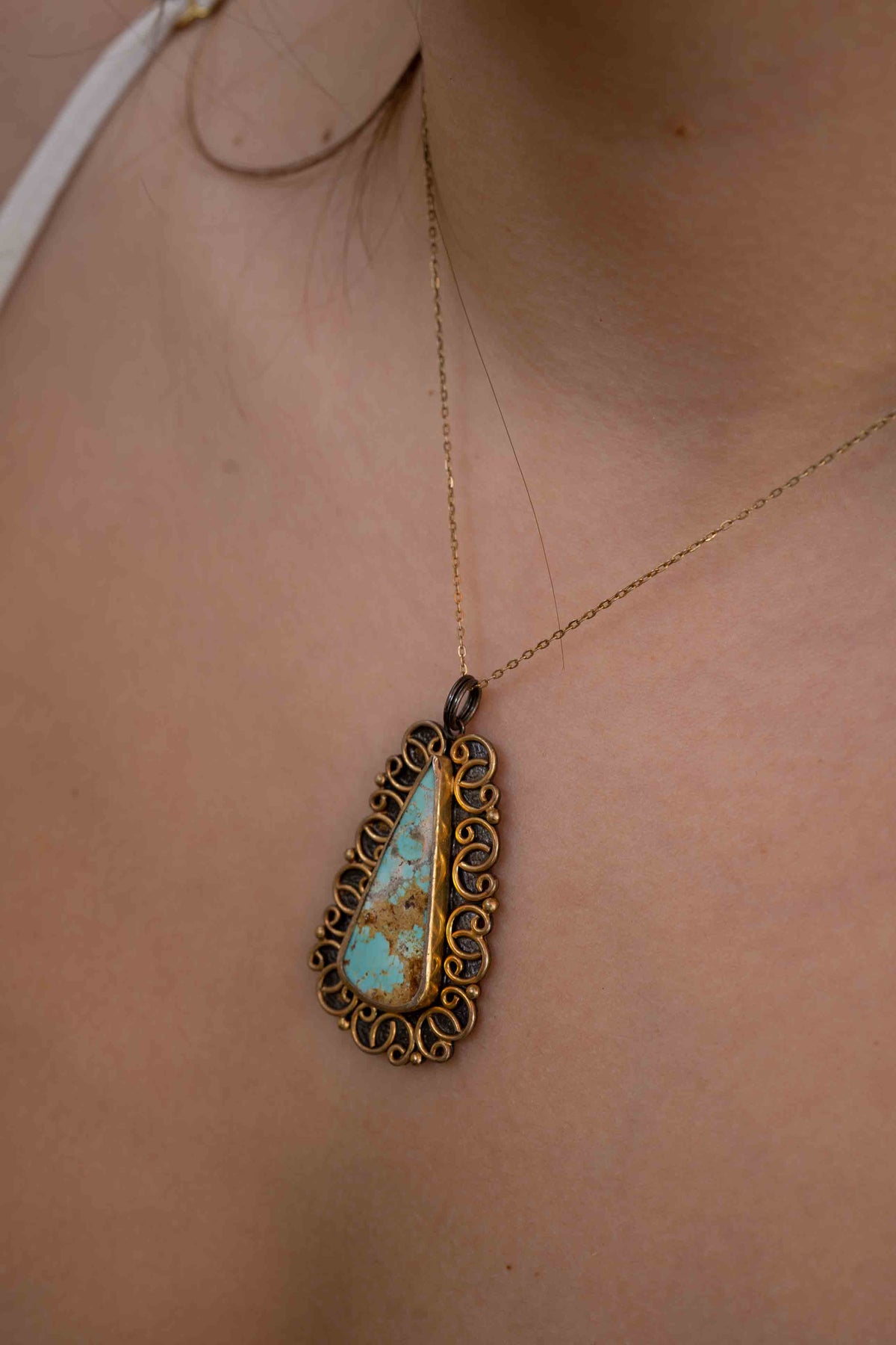 Seda Necklace* Turquoise * Sterling Silver 925 *SBJN002