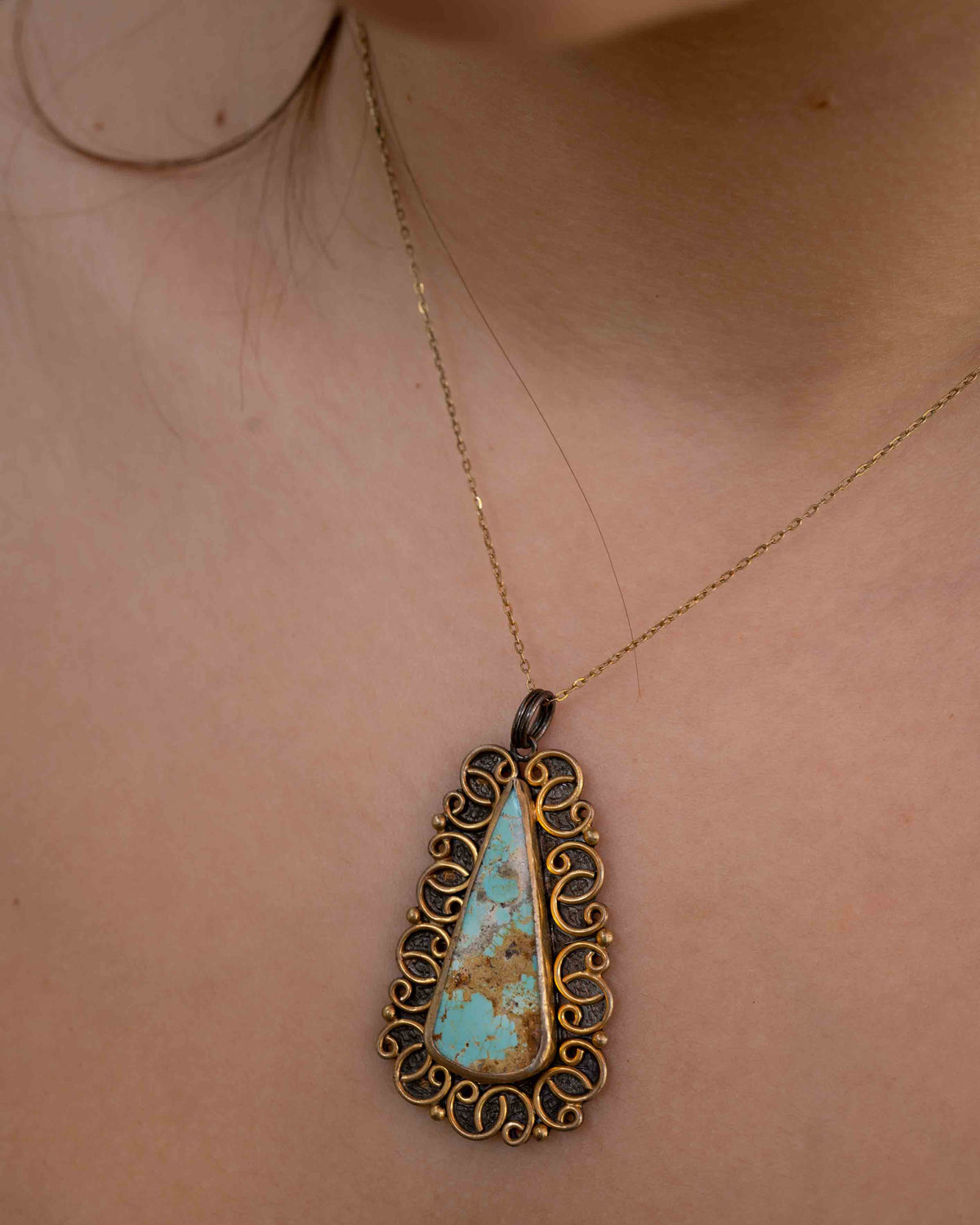 Seda Necklace* Turquoise * Sterling Silver 925 *SBJN002