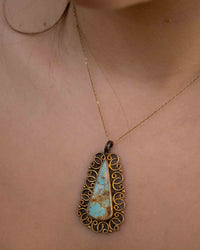 Seda Necklace* Turquoise * Sterling Silver 925 *SBJN002