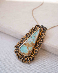 Seda Necklace* Turquoise * Sterling Silver 925 *SBJN002
