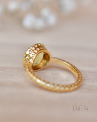 Marcela Ring * Yellow Topaz Hydro * Gold Plated 18k * SBJR109