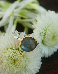 Rainbow Labradorite Ring * Sterling Silver 925 * Boho * Organic * Gold Vermeil * Mix metals* Gypsy * Bridesmaid* Solitaire * Bridal * BJR076