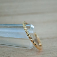 Thin Gold Vermeil Ring* Stackable Ring* Delicate * Simple * Everyday * Gift for her *Hippie * Boho *Thin gold band * Stack BJR184B
