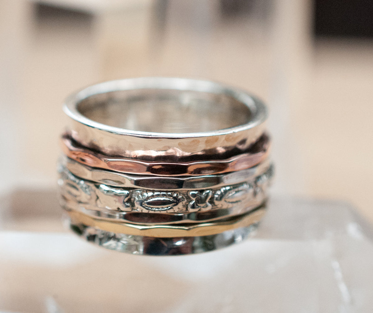 Meditation Ring * Spinner Ring * Spinning Ring * Anxiety Ring * Worry Ring * Boho Ring * Spin Ring * Statement Ring * Yoga * Boho  BJS023
