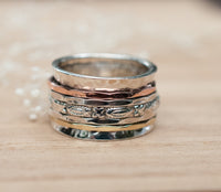Meditation Ring * Spinner Ring * Spinning Ring * Anxiety Ring * Worry Ring * Boho Ring * Spin Ring * Statement Ring * Yoga * Boho  BJS023
