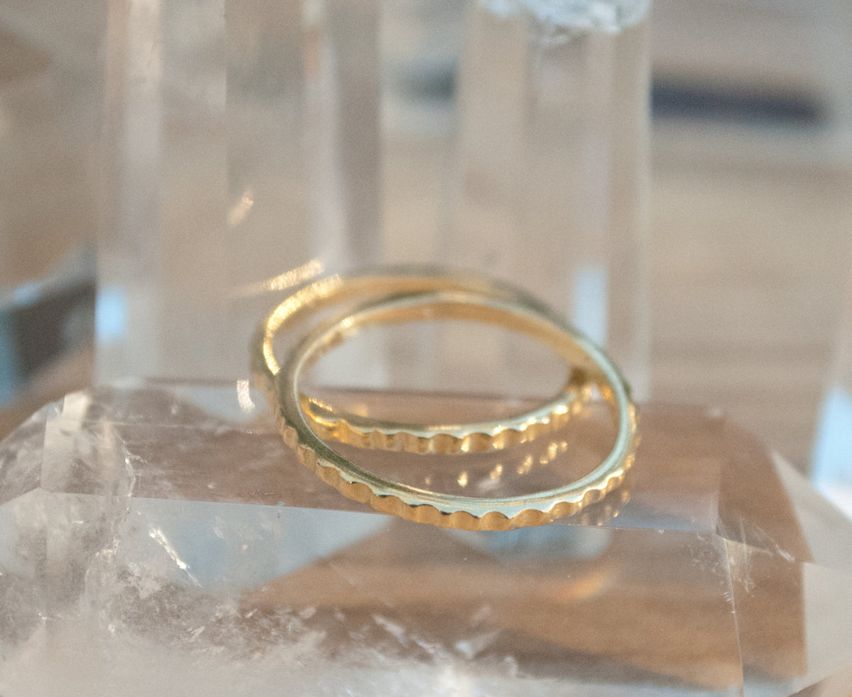 Thin Gold Vermeil Ring* Stackable Ring* Delicate * Simple * Everyday * Gift for her *Hippie * Boho *Thin gold band * Stack BJR184B