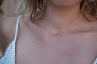 Isis Circle Choker * Gold Filled or Sterling Silver * BJN065
