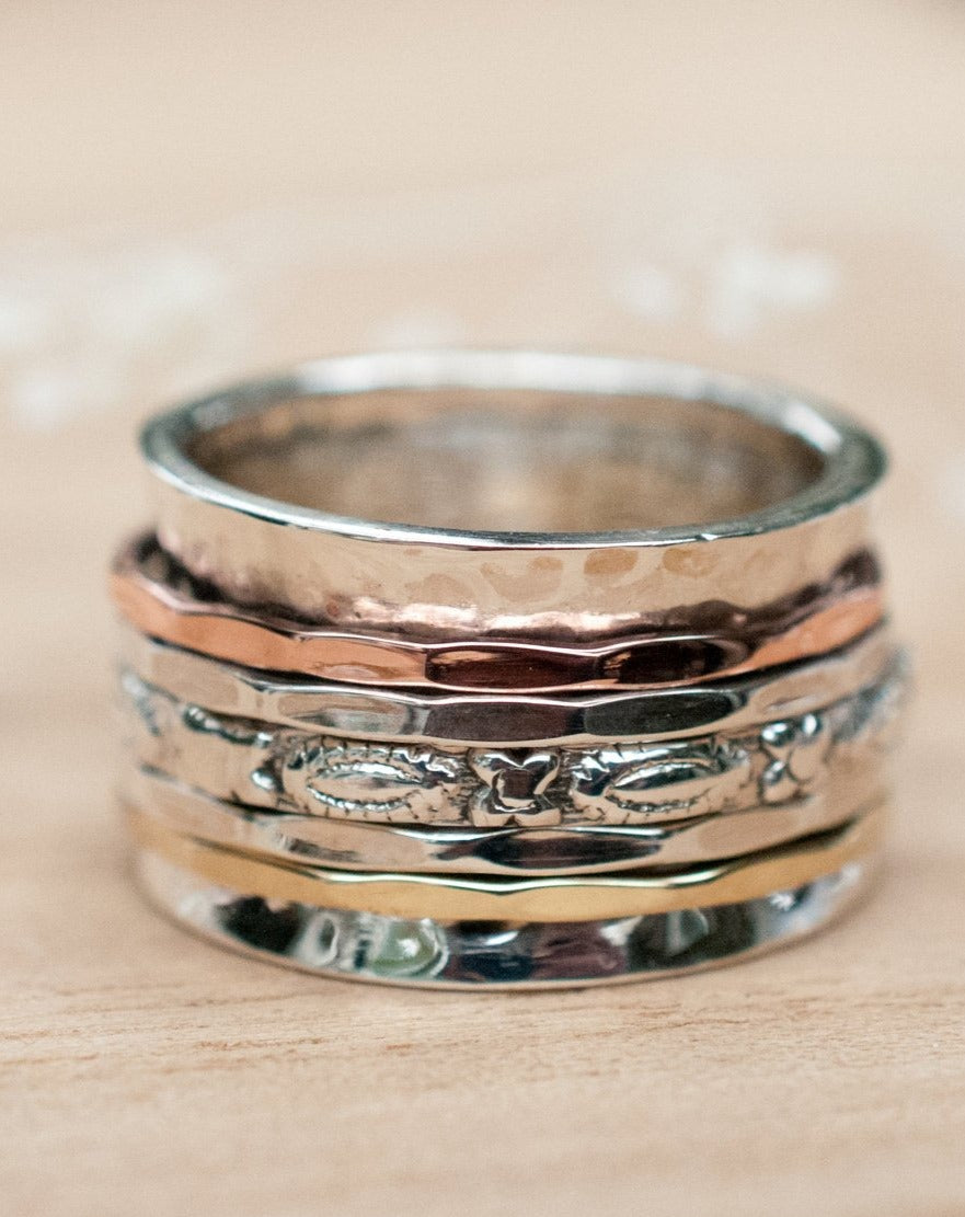Meditation Ring * Spinner Ring * Spinning Ring * Anxiety Ring * Worry Ring * Boho Ring * Spin Ring * Statement Ring * Yoga * Boho  BJS023