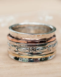 Meditation Ring * Spinner Ring * Spinning Ring * Anxiety Ring * Worry Ring * Boho Ring * Spin Ring * Statement Ring * Yoga * Boho  BJS023