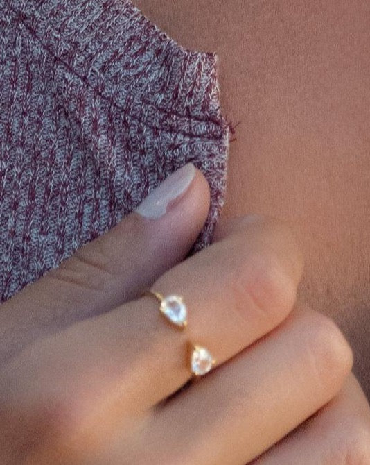 Hilary Ring * White Topaz * Gold Vermeil or Rose Gold Vermeil Ring * B –  ByCila, Inc