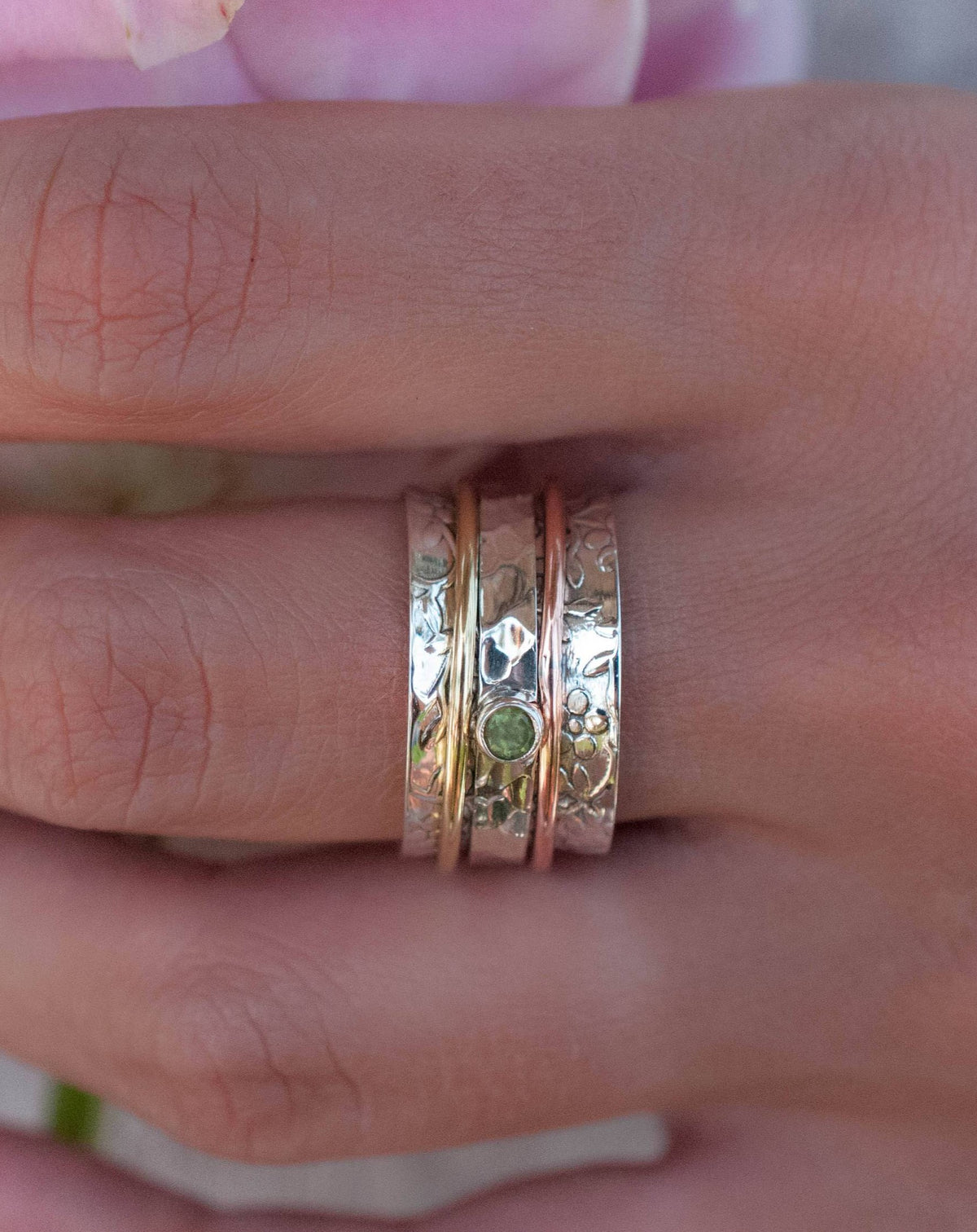 Peridot Spinner Ring * Meditation Ring * Spinning Ring * Anxiety Ring * Worry Ring * Boho Ring * Spin Ring * Statement Ring * BJS017