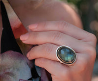 Labradorite Ring * Sterling Silver 925 * Handmade * Gemstone * Jewelry * Boho * Bohemian * Statement * Hippie * Valentine&#39;s Gift BJR199