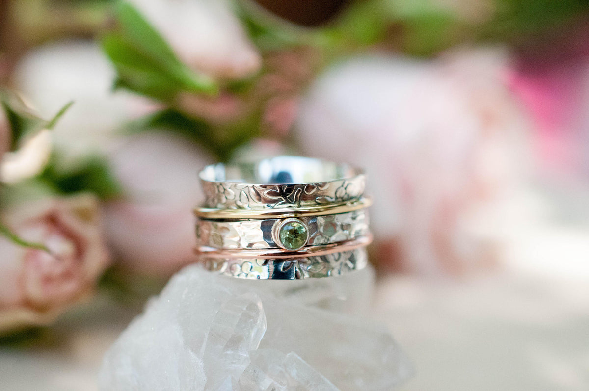 Peridot Spinner Ring * Meditation Ring * Spinning Ring * Anxiety Ring * Worry Ring * Boho Ring * Spin Ring * Statement Ring * BJS017