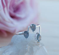 Rainbow Labradorite Sterling Silver Ring * Adjustable * Gemstone * Handmade * February Birthstone * Semi Precious Stone * Statement * BJR155