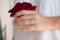 Black Diamond Ring * Triangular * Triangle *Gold Vermeil * Sparkle * Engagement * Bridal *Bridesmaid * Handmade* Rough Mosaic* Uneven BJR083