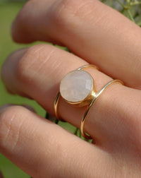 Moonstone Ring * Gold Ring * Statement Ring * Gemstone Ring * Labradorite * Bridal Ring * Wedding Ring * Organic Ring * Natural * BJR007