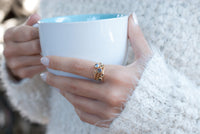 Rainbow Labradorite Gold Ring  * Adjustable *Gemstone * Handmade * February Birthstone * Semi Precious Stone *Statement*Boho*Bohemian*BJR183